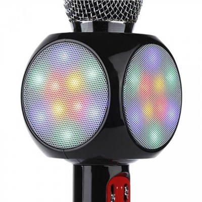 Беспроводной караоке микрофон с цветомузыкой WS1816 Бронза